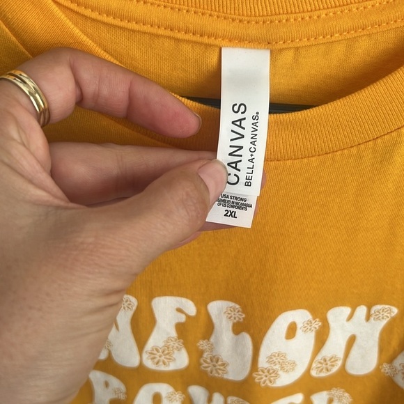 NWOT Bella Canvas Sunflower Power Graphic T-Shirt Trendy Hippie Tee 2XL - Picture 3 of 5
